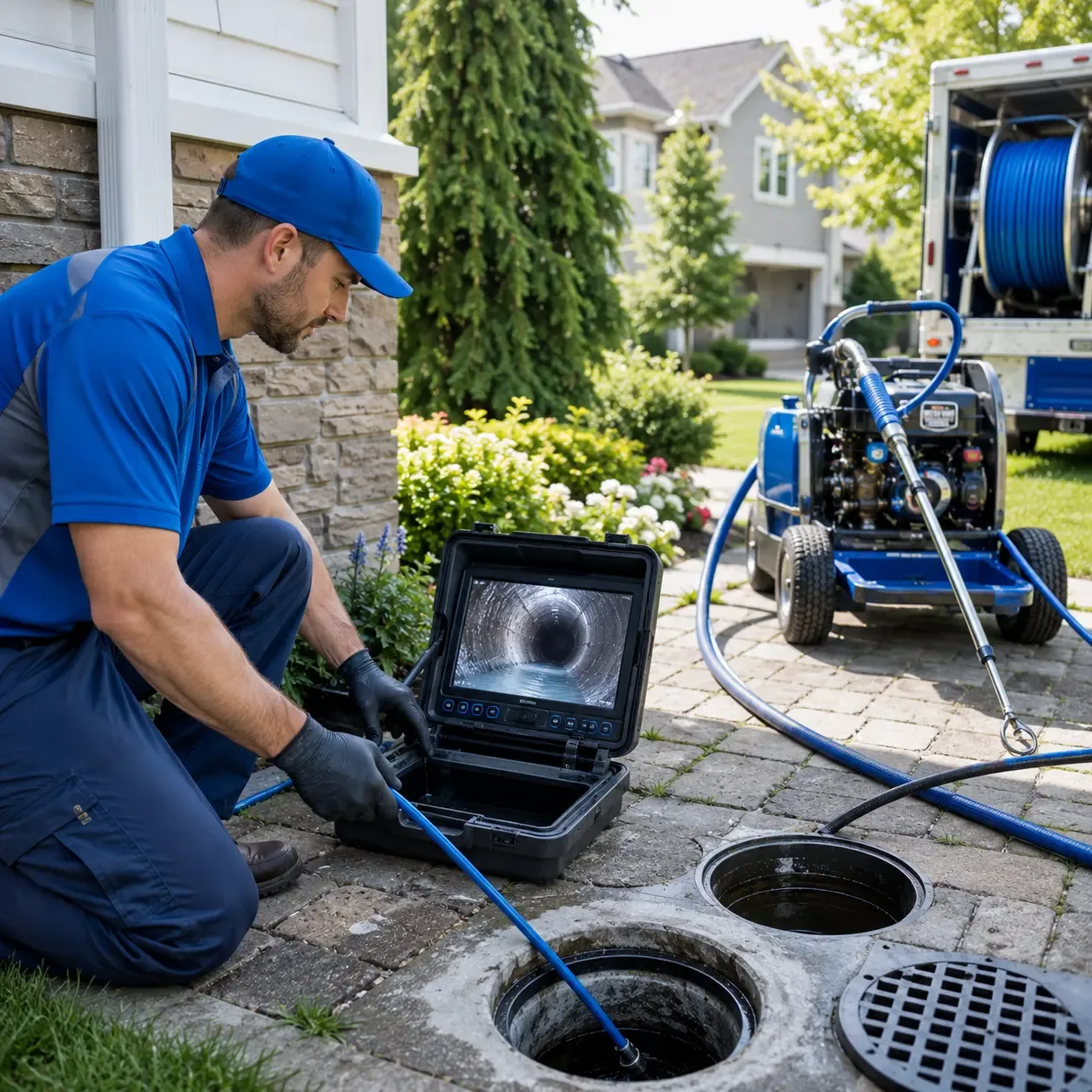 Outdoor drain cleaning professionals serving New Gloucester, ME